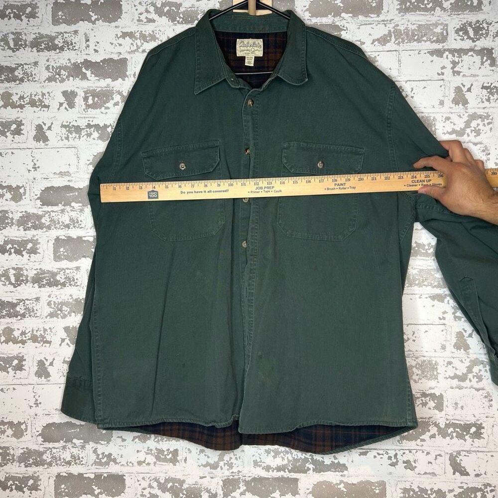 Vintage Cabelas Flannel Lined Button Down - image 6